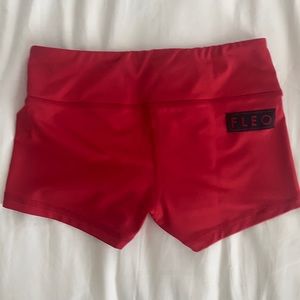 Red silky FLEO shorts size small